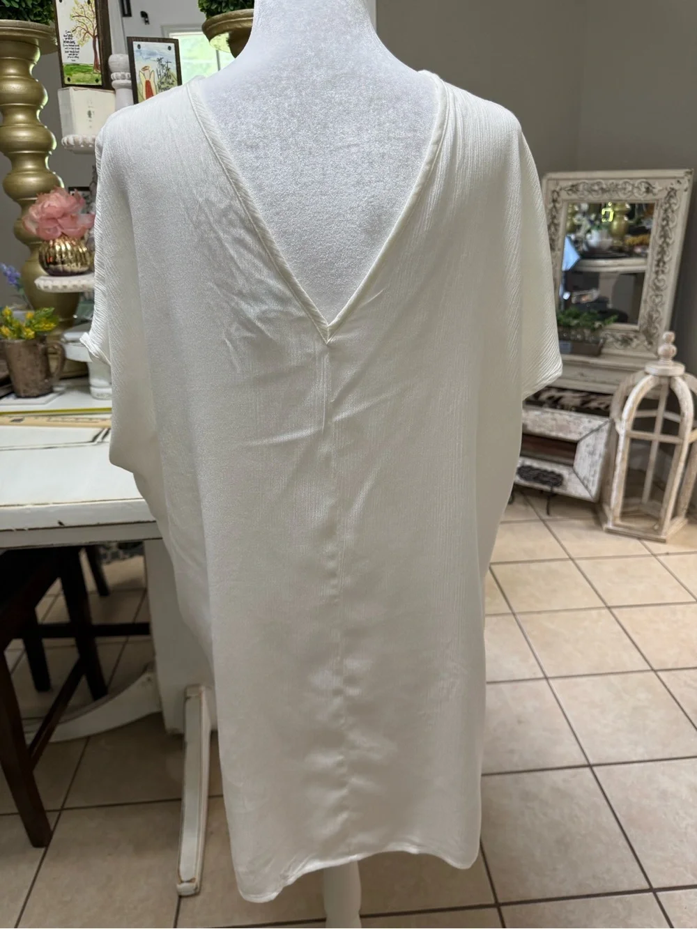 Kona Sol White Boho Swim Cover-Up – Size Small
